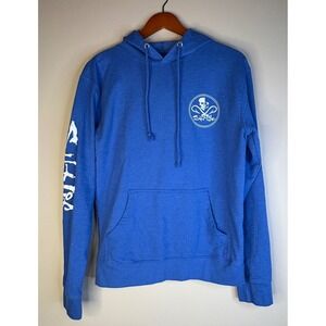 Salt Life Men Medium Royal Blue Skull Graphic Sports Outdoor Hoodie Sweatshirt